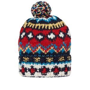 Chamula Double Cuff Fair Isle Beanie